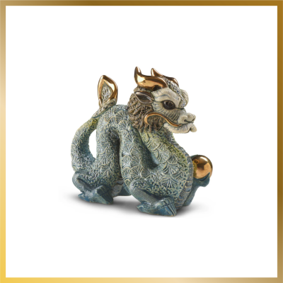 Blue Chinese Dragon Figurine by De Rosa Rinconada