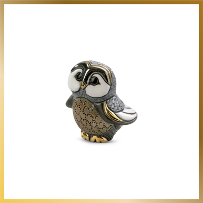 Baby Tawny Owl Figurine II by De Rosa Rinconada