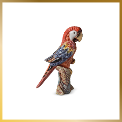 Red Parrot Figurine by DeRosa Rinconada