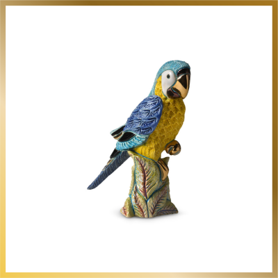 Blue Parrot Figurine by DeRosa Rinconada