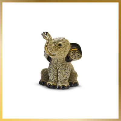 Asian Elephant Baby Figurine by DeRosa Rinconada