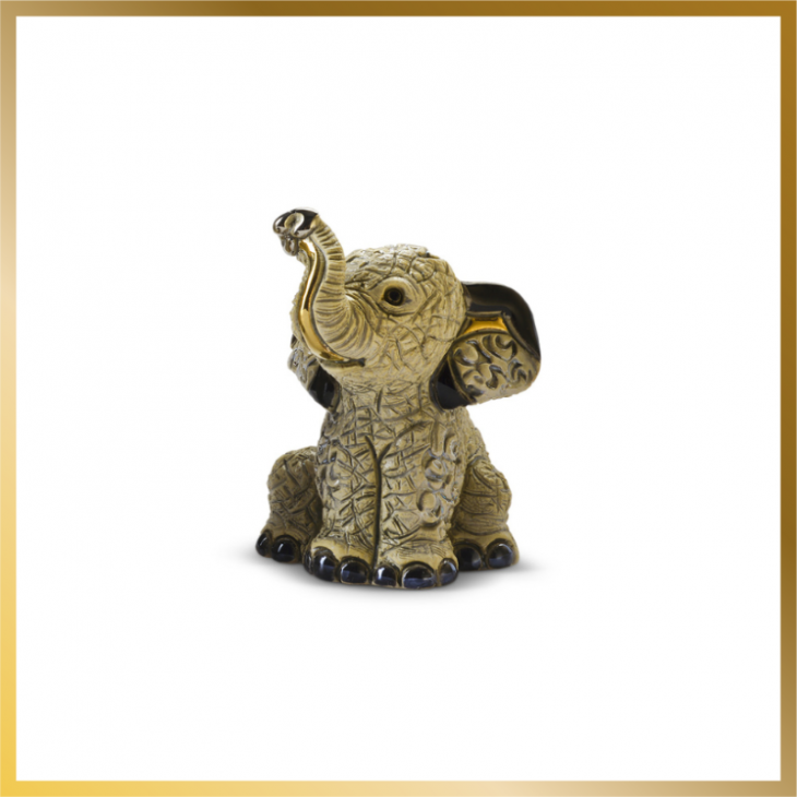 Asian Elephant Baby Figurine by DeRosa Rinconada