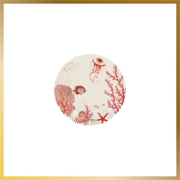 Coral Reef Porcelain Dessert Plates