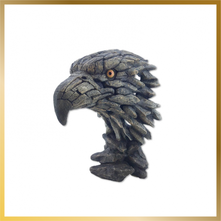 Eagle Head Sculpture Stone Effect