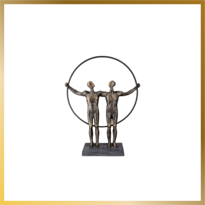 Sculpture, round, "Two Men"