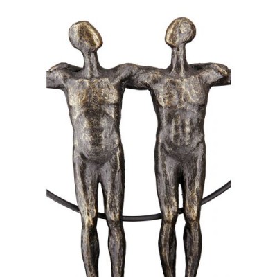 Sculpture, rond, "Deux Hommes"