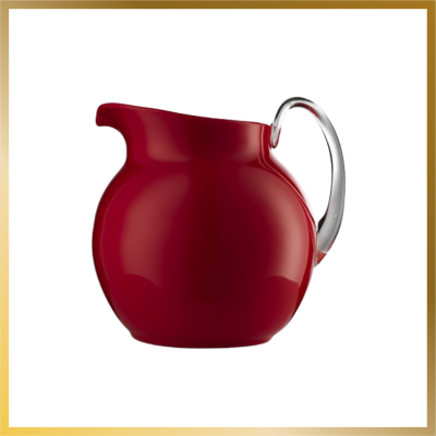 Red Enamel Ball Jug Mario Luca Giusti