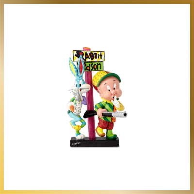 Figurine Elmer Fudd et Buggs Bunny Looney Tunes Par Britto