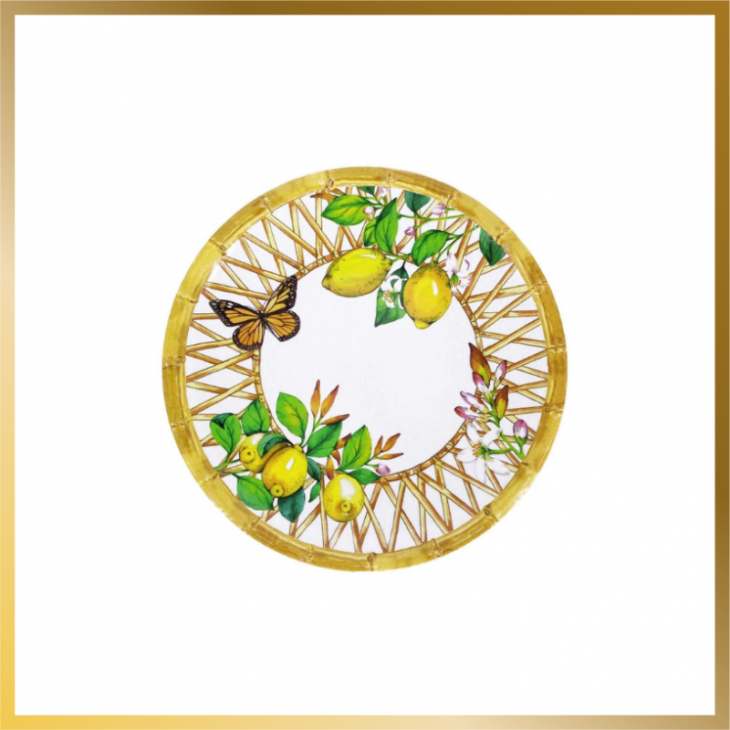 Set of 6 Dessert Plates - Capri Collection