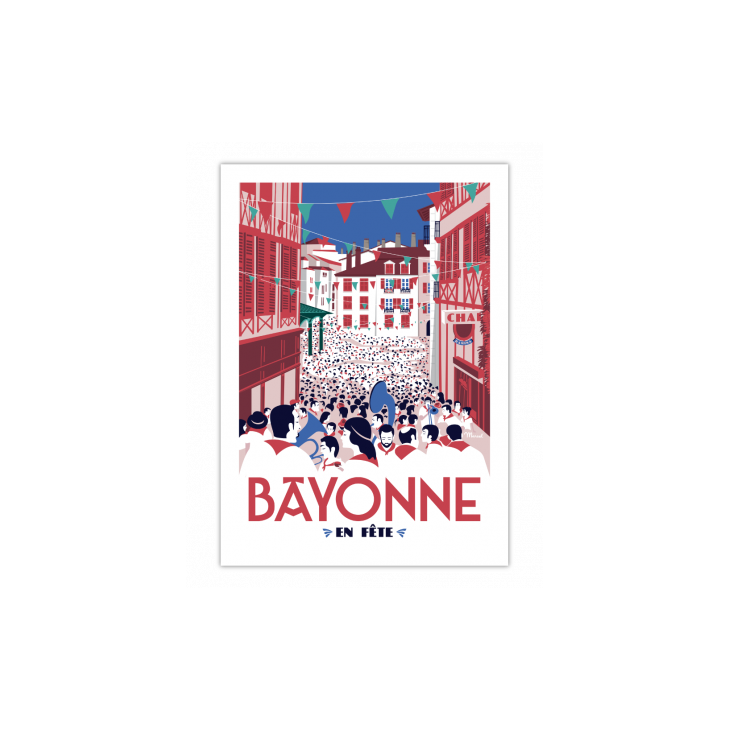 Affiche vintage Bayonne marcel Travel Posters