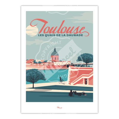 Vintage Poster Les Quais de la Daurade Marcel Travel Poster