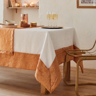 White and Gold Athéna Tablecloth 170*250cm