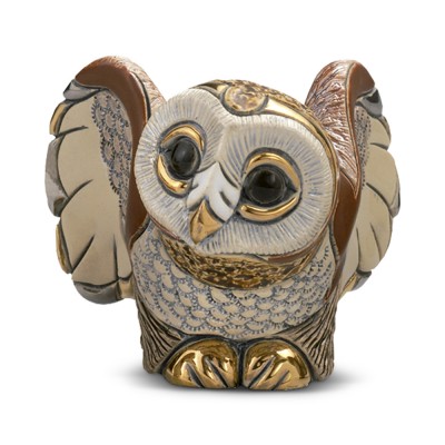 Figurine Owl Open Wings De Rosa Rinconada