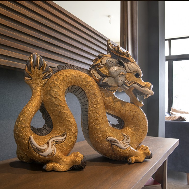 Sculpture Dragon Chinois De Rosa Rinconada