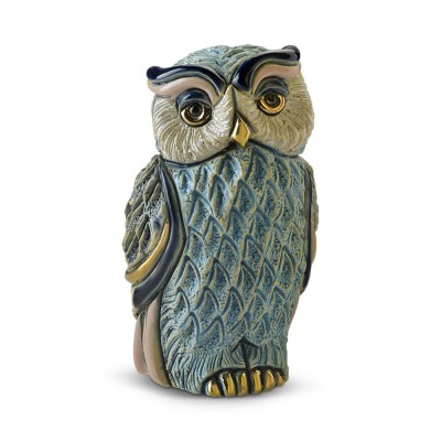 Turquoise Owl Figurine By Rosa Rinconada