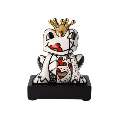 Figurine Grenouille blanche "prince" Britto