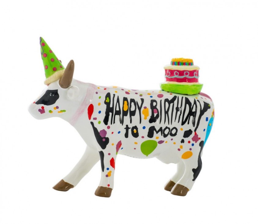 Vache Médium Happy Birthday Too Moo Cow Parade