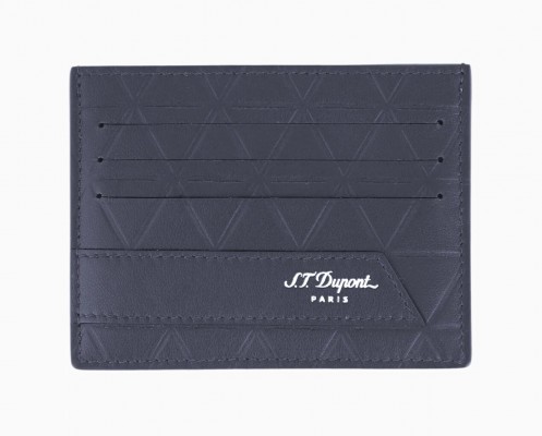 Blue Leather Card Holder Firehead S.T. Dupont