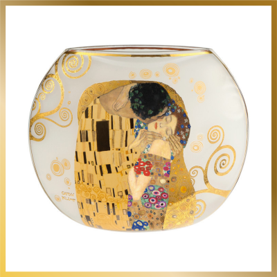 Vase Ovale Porcelaine "Le Baiser" Gustav Klimt