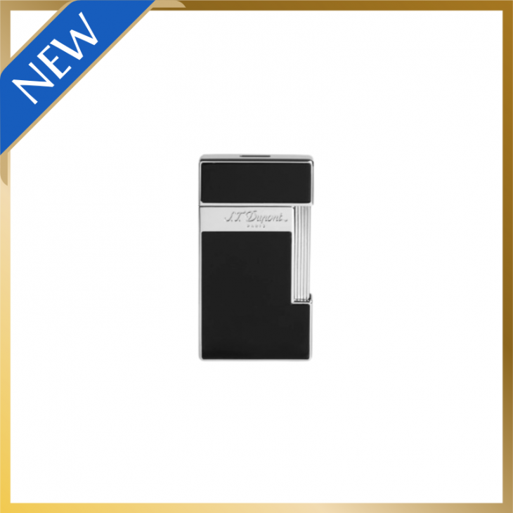 Slimmy Lighter Black Lacquer and Chrome S.T. Dupont