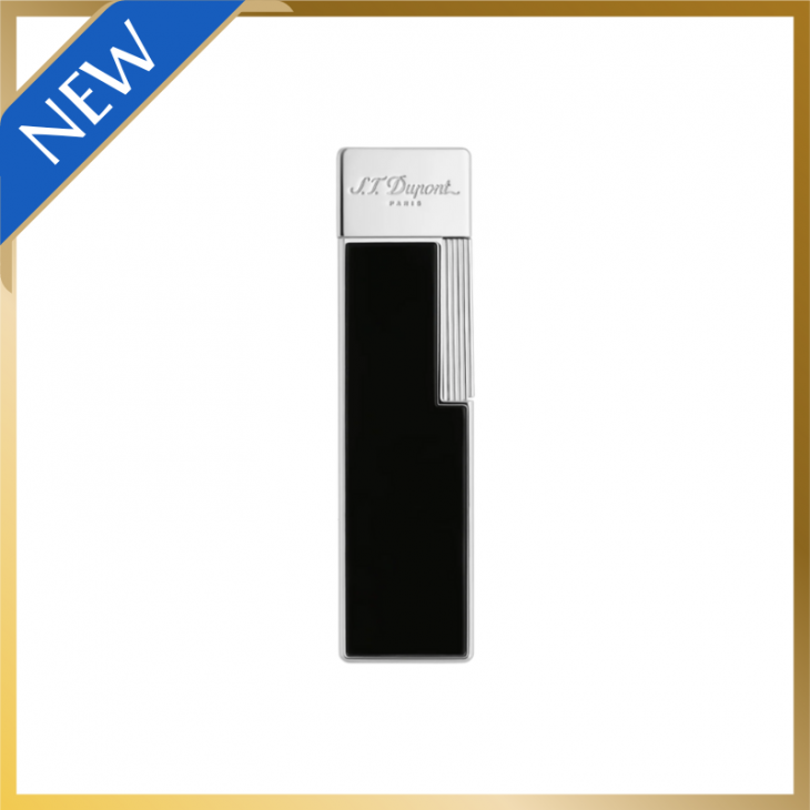 Briquet Twiggy Noir Laque Chrome S.T. Dupont