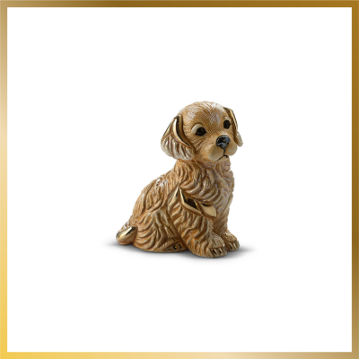 Golden Retriever Puppy Figurine by De Rosa Rinconada